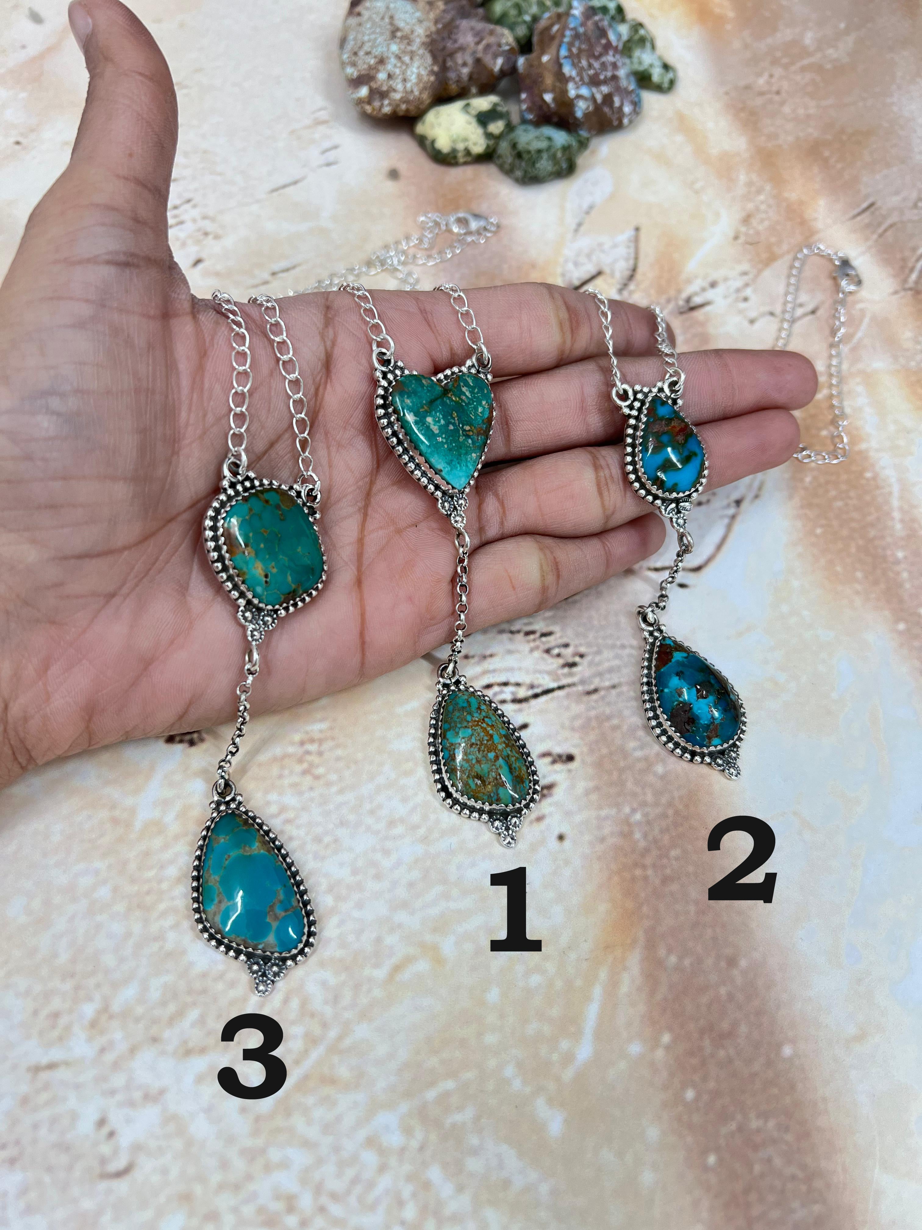 Handmade Sterling Silver Hardy Pit Necklace with Signed Nizhoni