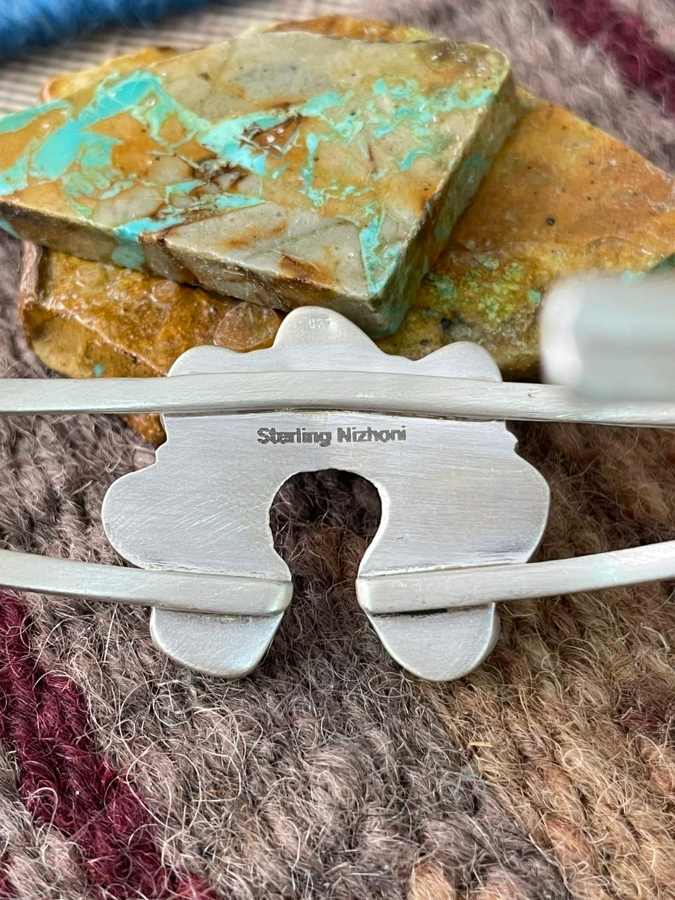 Handmade Sterling Silver White Water Naja Cuff Bracelet "Signed Nizhoni"