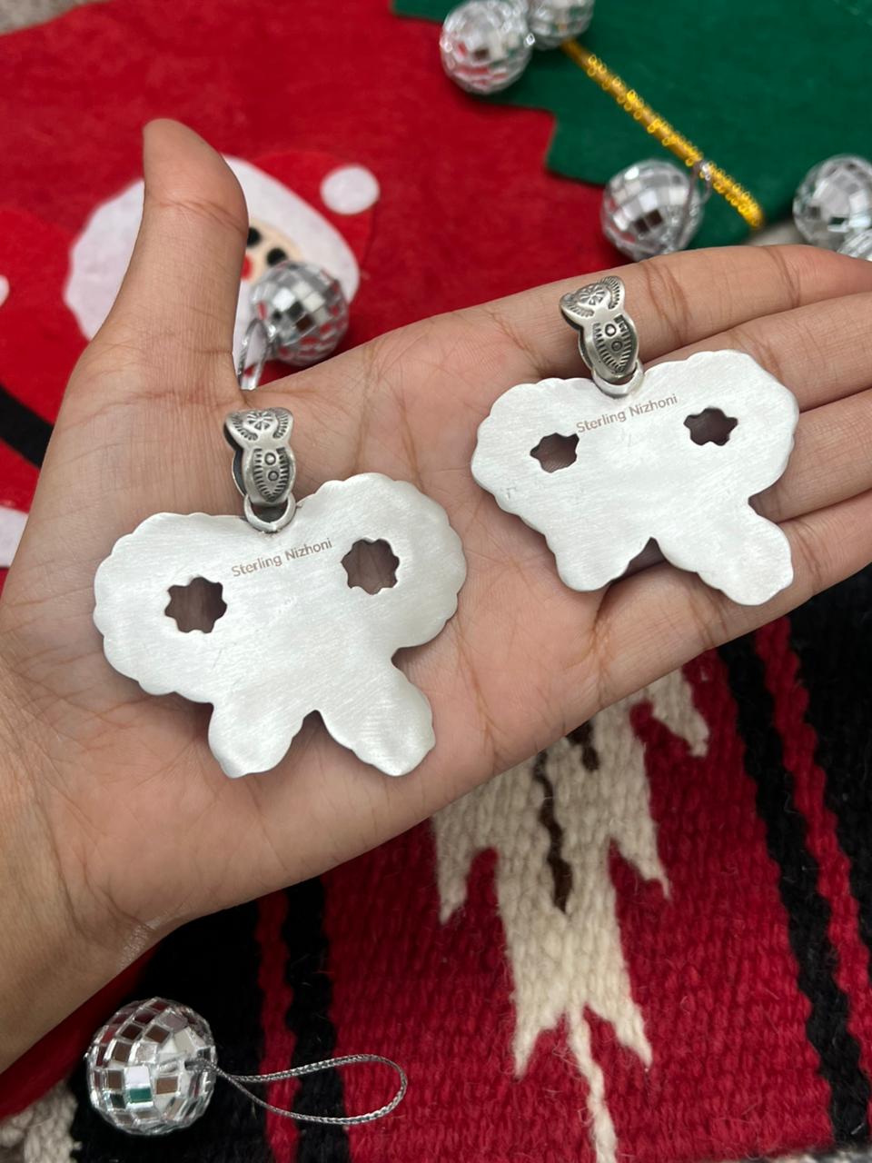 "Christmas Collection" Handmade Sterling Silver Hot Pink Pendant "Signed Nizhoni"