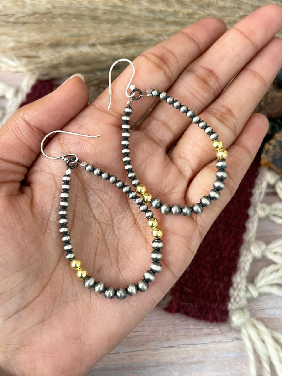 Handmade Sterling Silver Hook Dangle Earrings