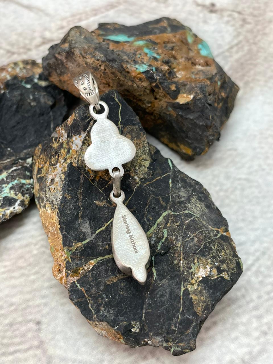 Handmade Sterling Silver Bumblebee Pendant "Signed Nizhoni"