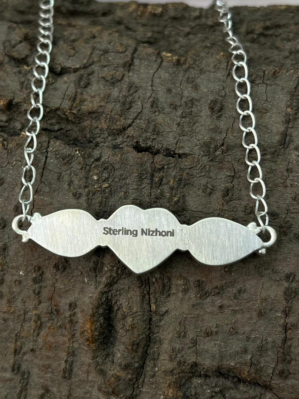 Handmade Sterling Silver Cotton Candy Necklace "Signed Nizhoni"