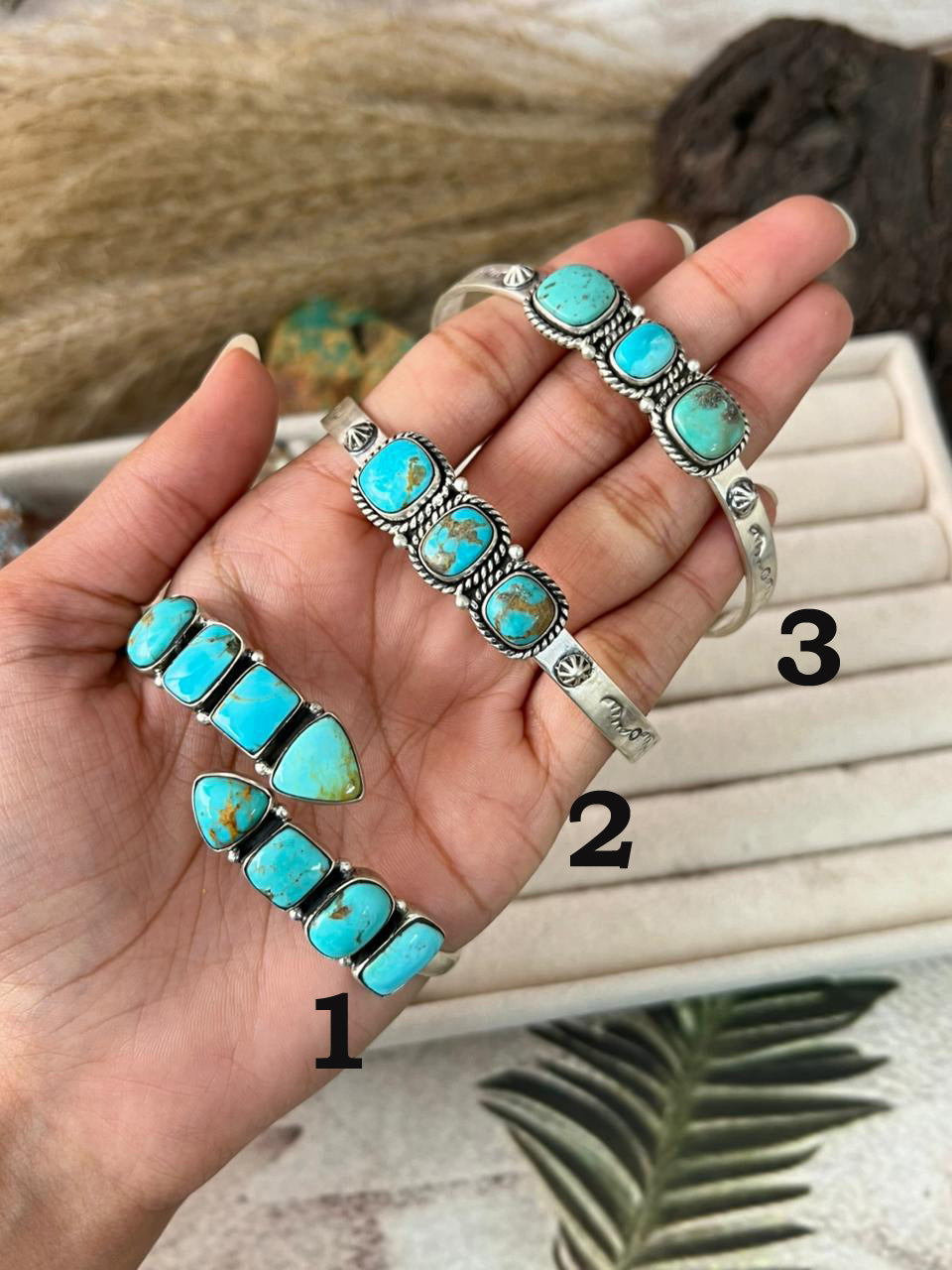 Handmade Sterling Silver Santa Maria Turquoise Bracelet "Signed Nizhoni"