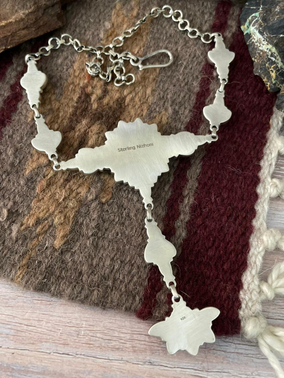 Handmade Sterling Silver Black Onyx Necklace "Signed Nizhoni"