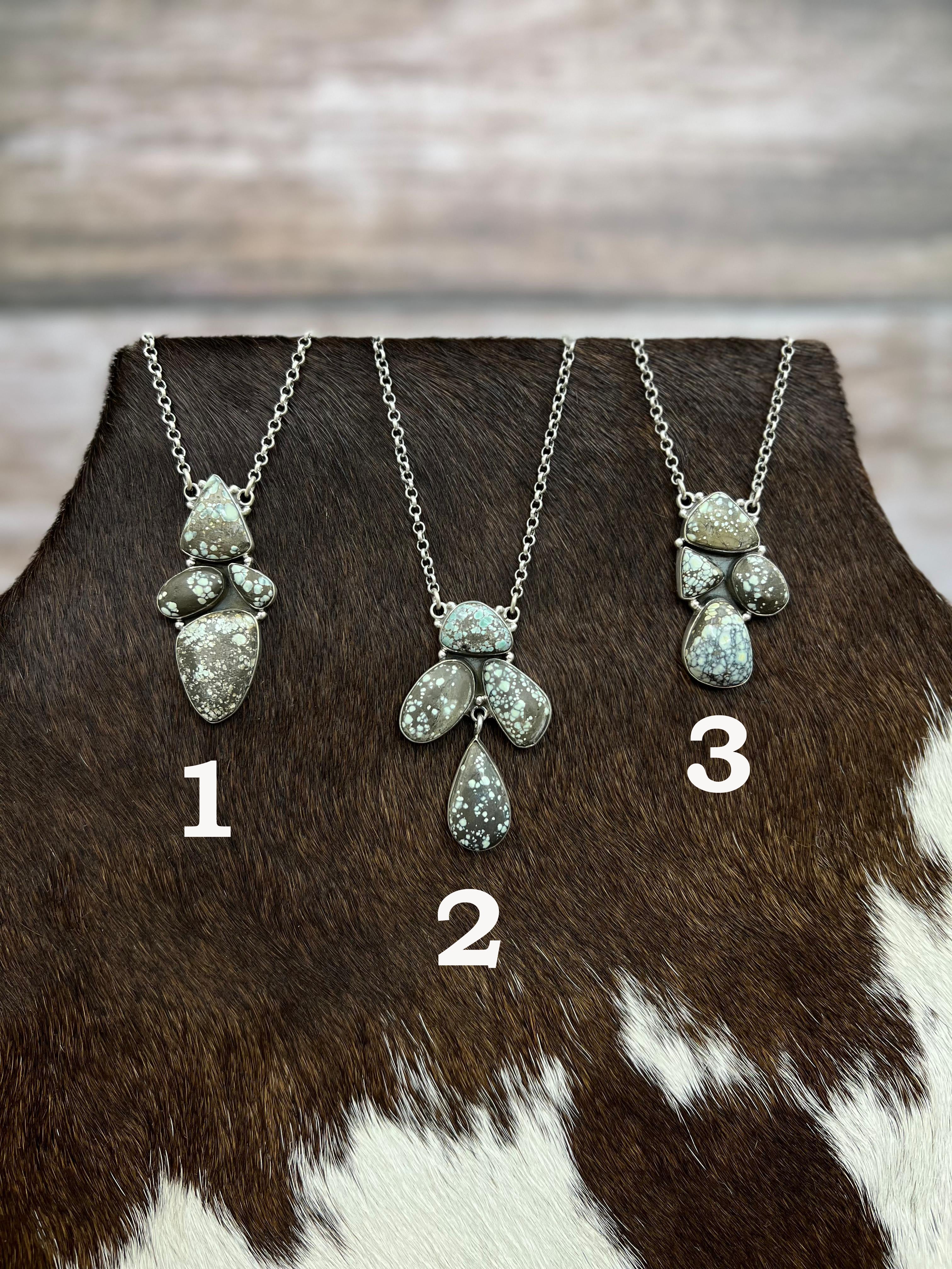 Handmade Sterling Silver Starfox Variscite Necklace Signed Nizhoni