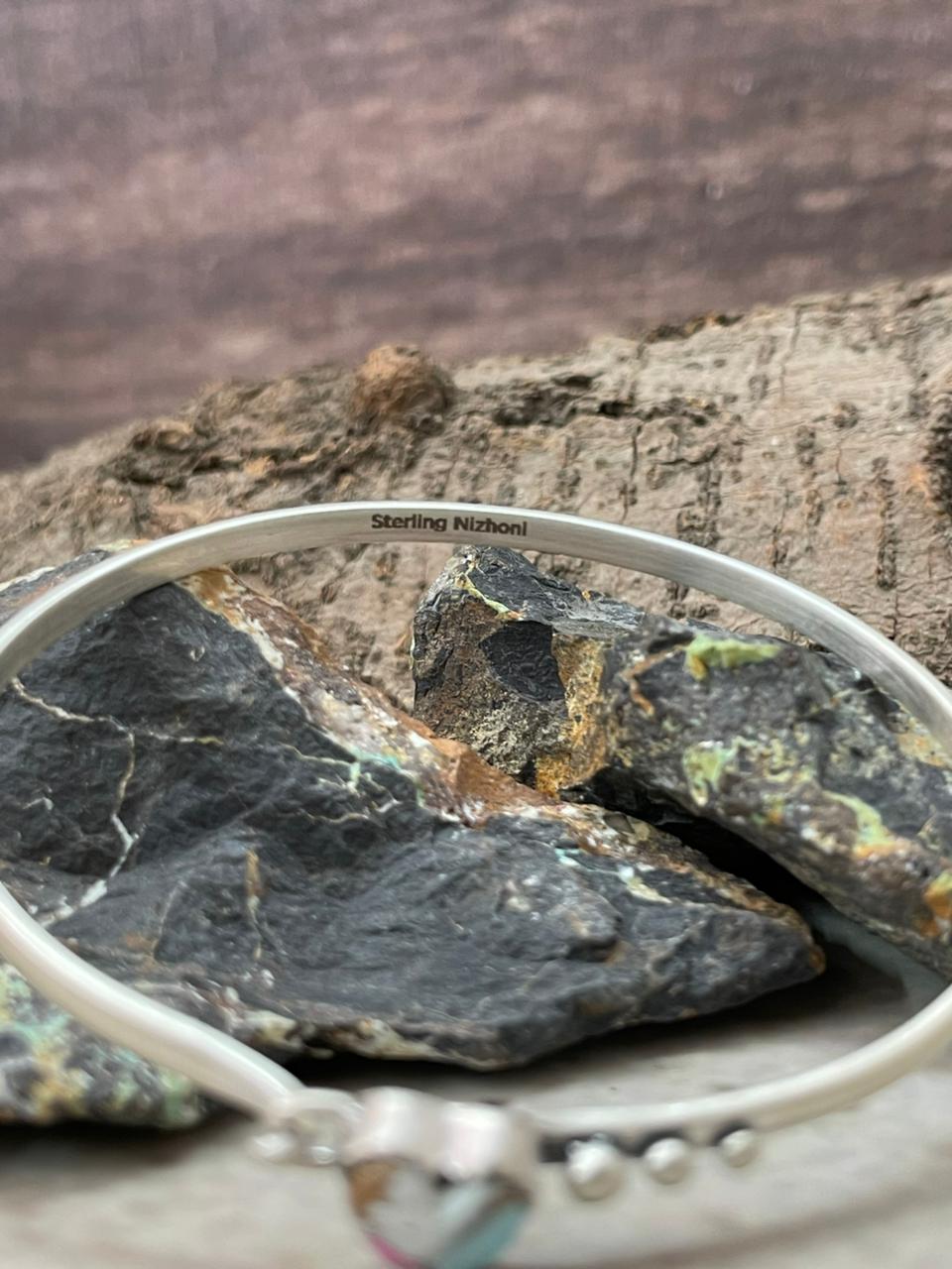 "Heart Collection" Handmade Sterling Silver Cotton Candy Bracelet "Signed Nizhoni"