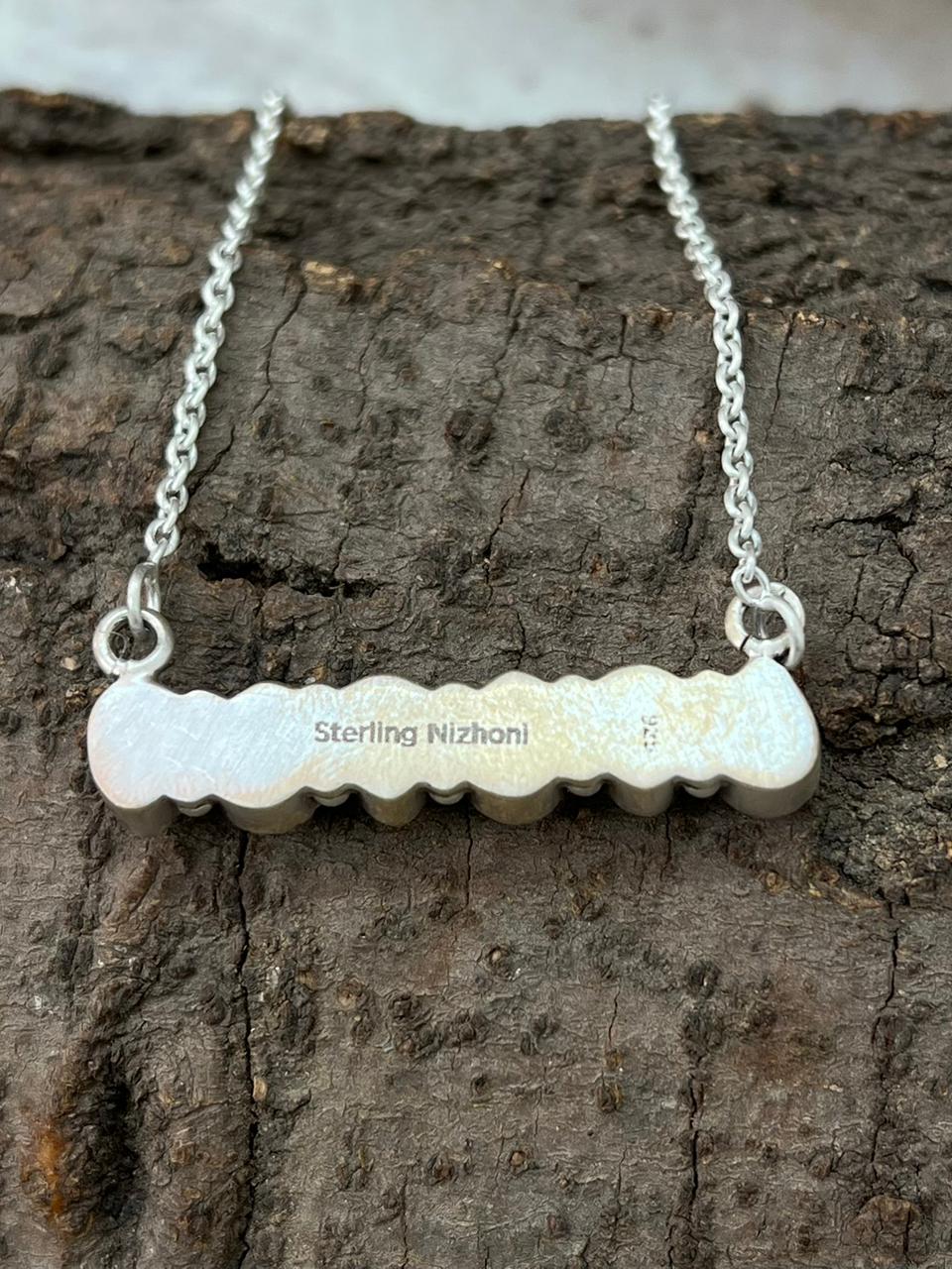 Handmade Sterling Silver Hot Pink Necklace "Signed Nizhoni"