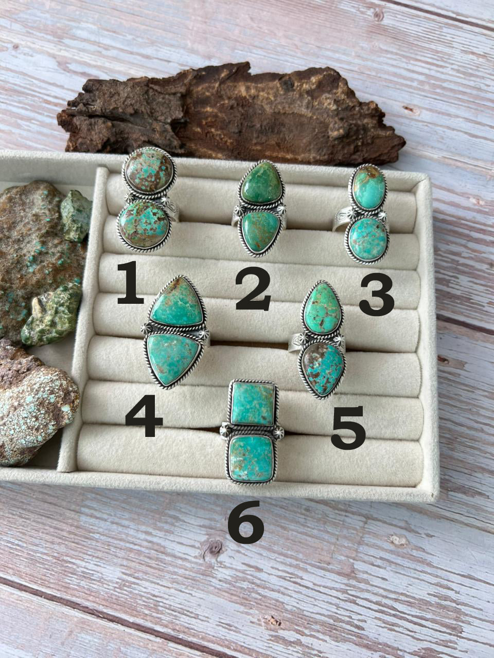 Handmade Sterling Silver Mantis Turquoise Adjustable Ring With Signed Nizhoni