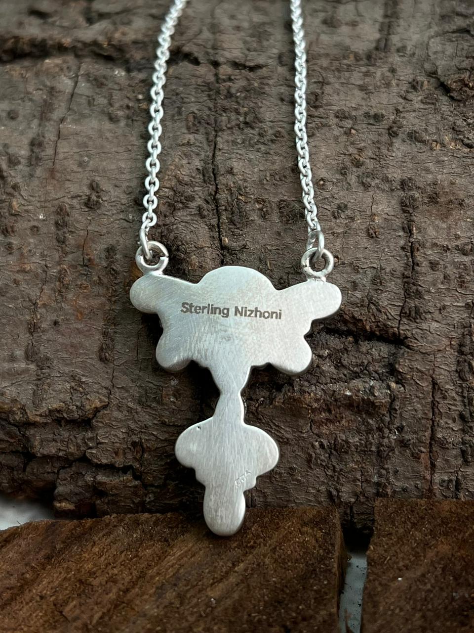 Handmade Sterling Silver Wildhorse Magnesite Necklace "Signed Nizhoni"