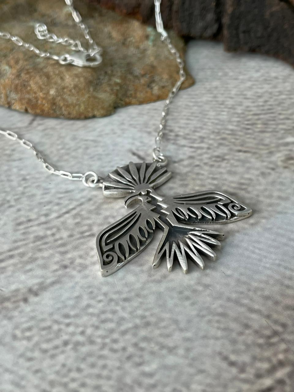 Handmade Sterling Silver Necklace "Signed Nizhoni"