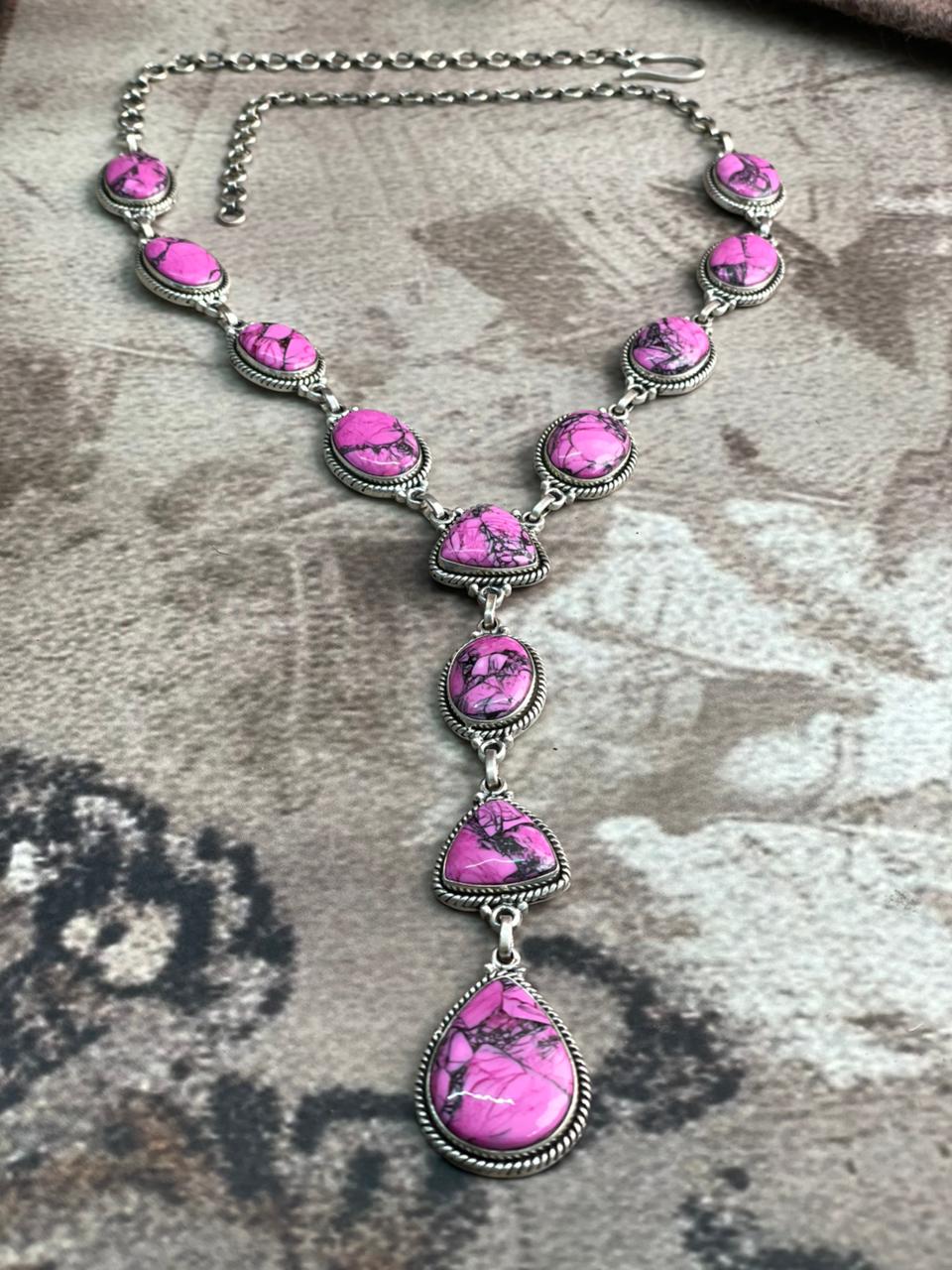 Handmade Sterling Silver Cherry Blossom Necklace "Signed Nizhoni"