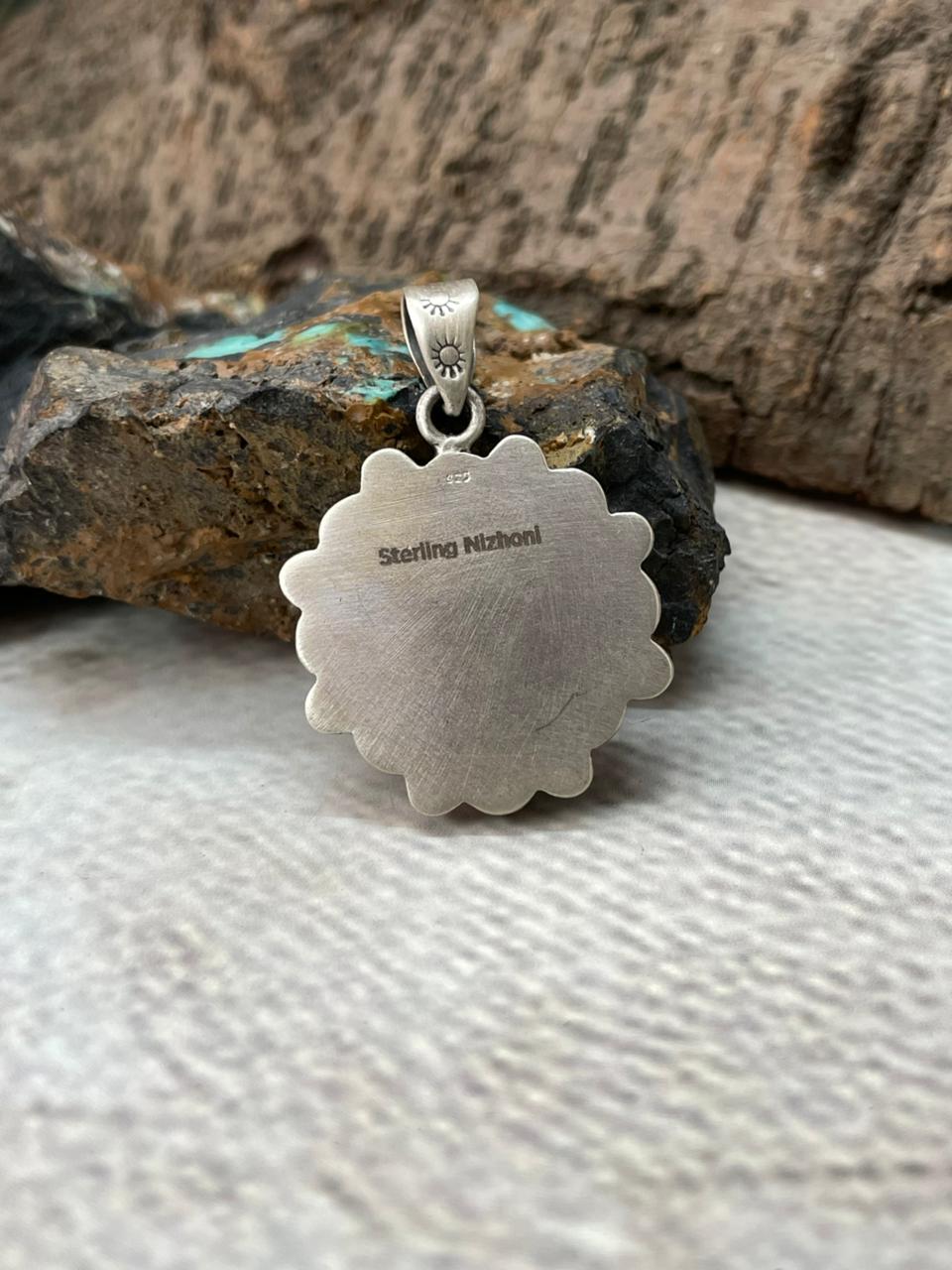 Handmade Sterling Silver Cotton Candy Pendant "Signed Nizhoni"