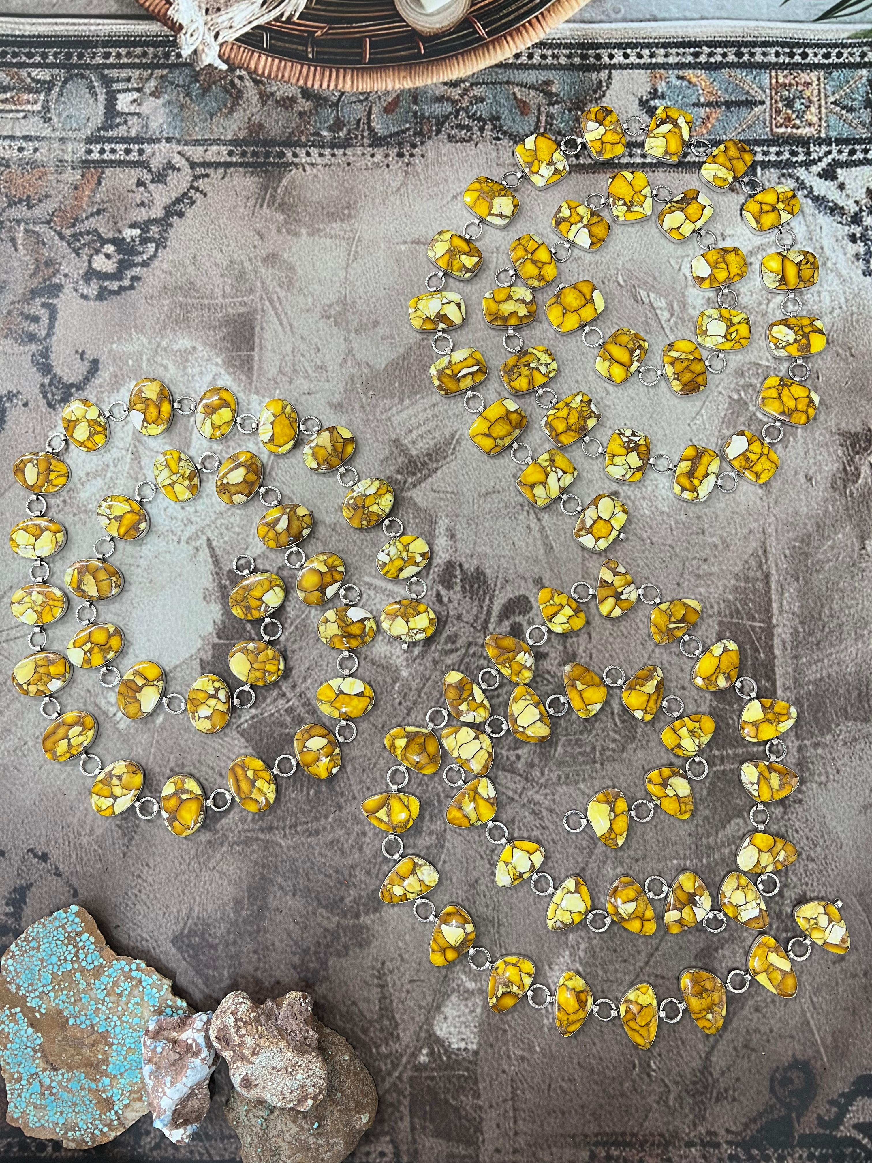 Handmade Sterling Silver Honey Dahlia Belt with Signed Nizhoni