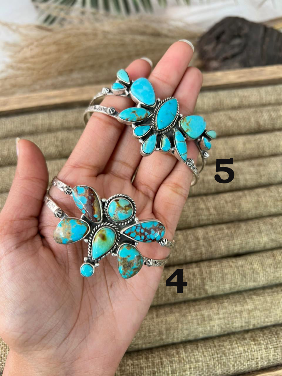 Handmade Sterling Silver Santa Maria Turquoise Bracelet "Signed Nizhoni"