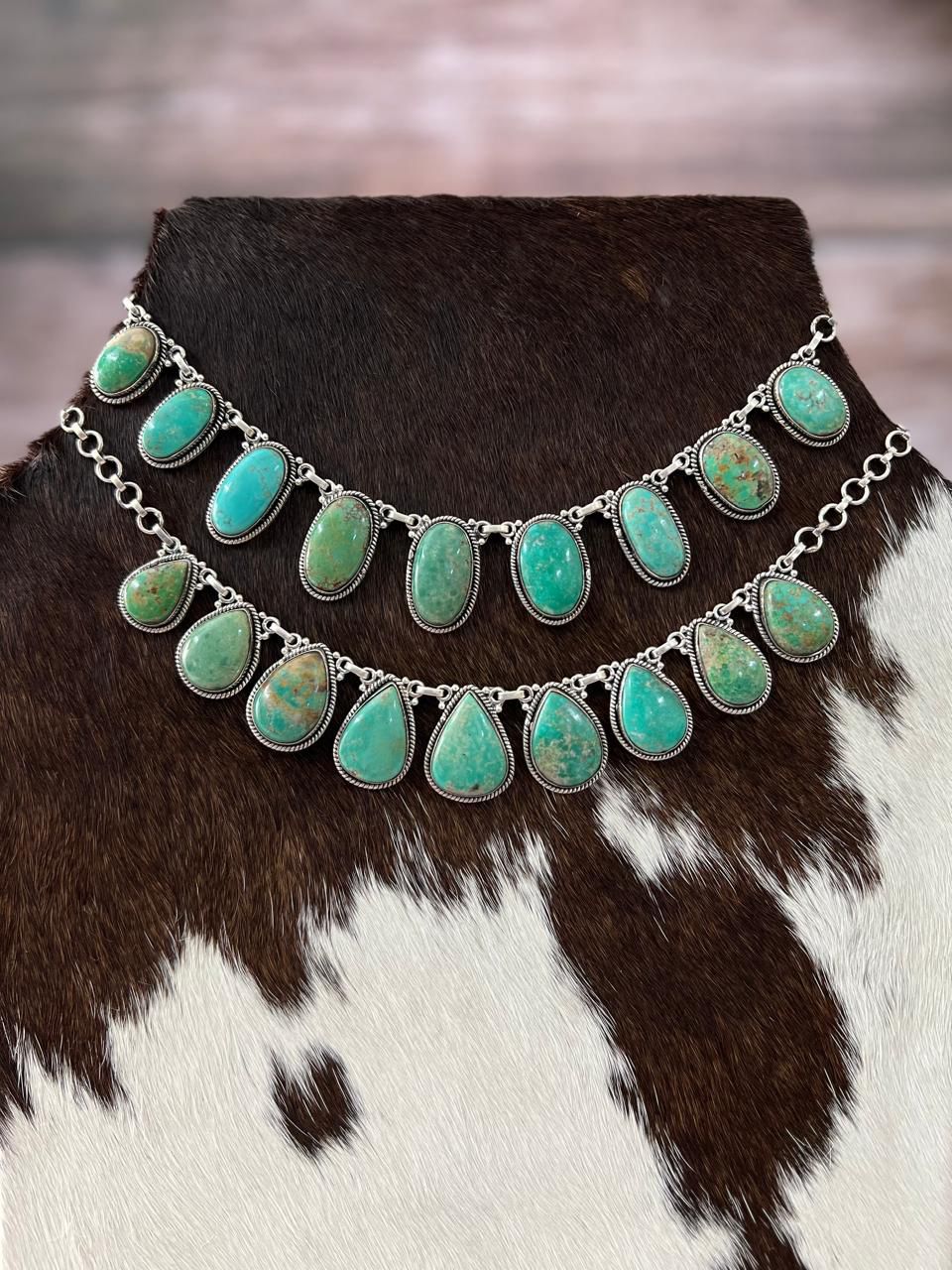 Handmade Sterling Silver Mantis Turquoise Necklace Signed Nizhoni