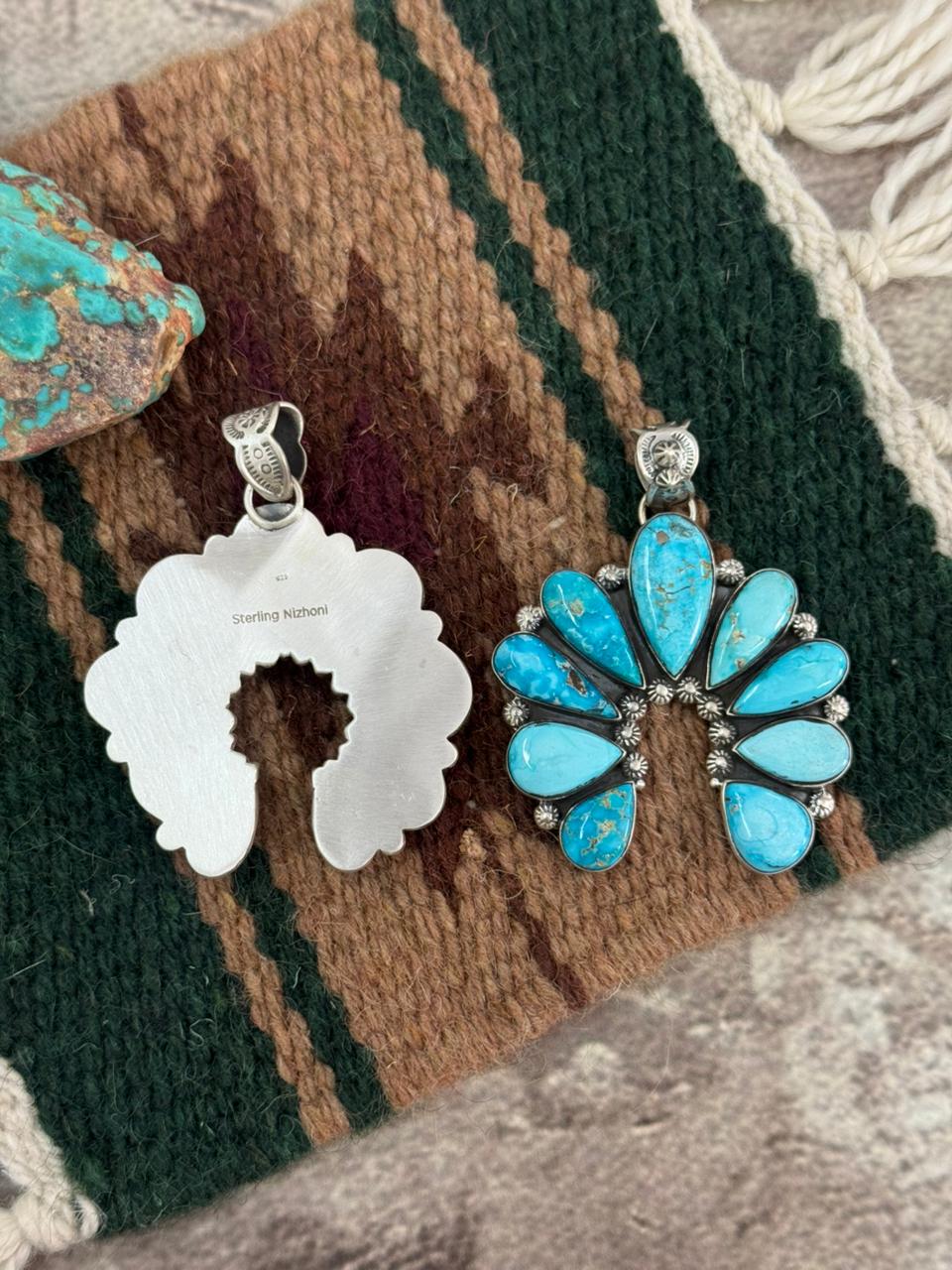 Handmade Sterling Silver Sierra Bella Naja Pendant "Signed Nizhoni"