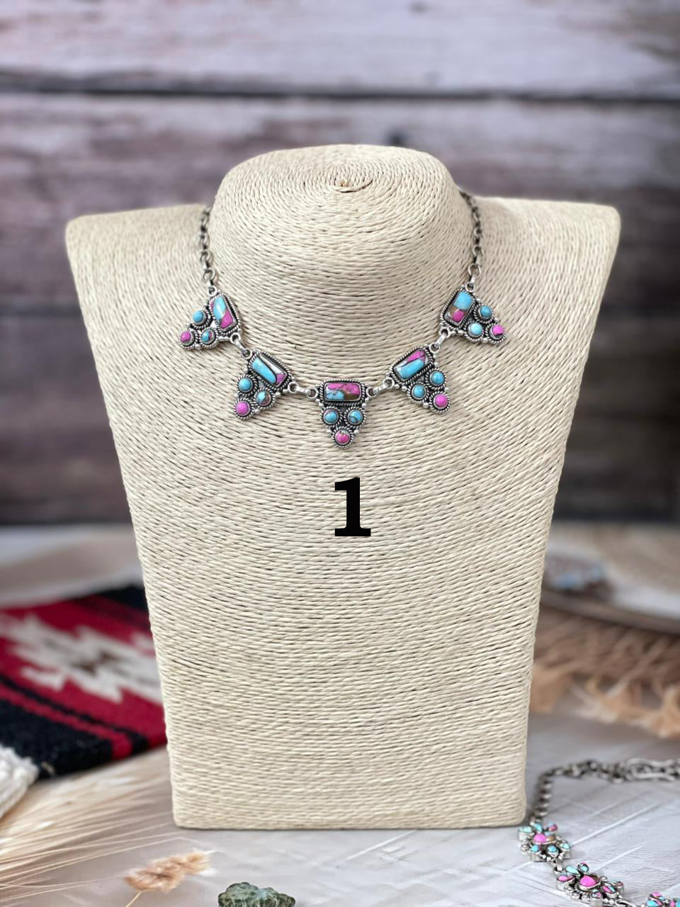 Handmade Sterling Silver Cotton Candy Necklace "Signed Nizhoni"