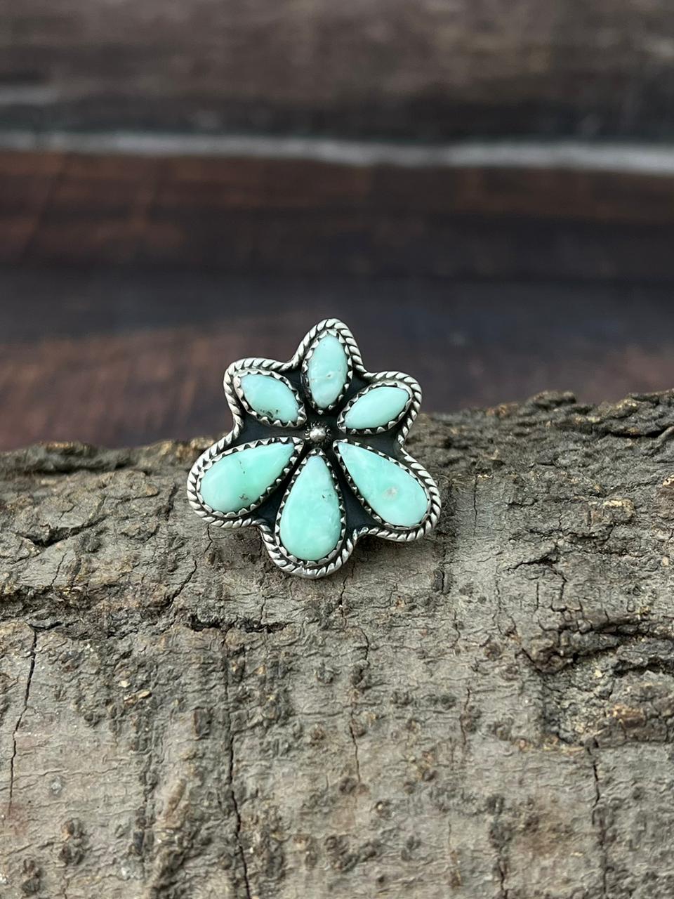 Handmade Sterling Silver Paloma Adjustable Ring "Signed Nizhoni"