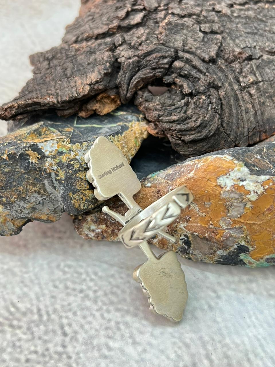 Handmade Sterling Silver Cotton Candy Adjustable Ring " Signed Nizhoni"