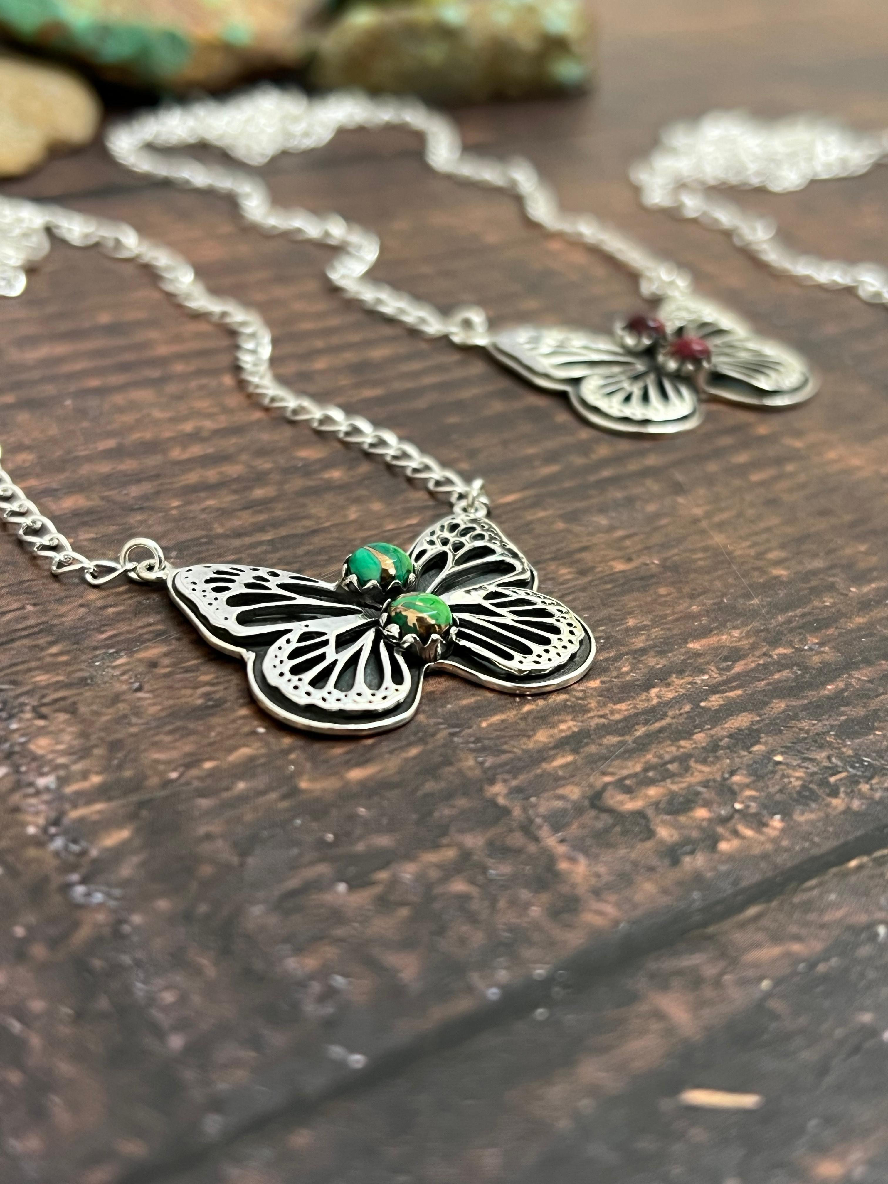 Handmade Sterling Silver Peacock Dahlia, Dahlia Rose, Cotton Candy Necklace with Signed Nizhoni