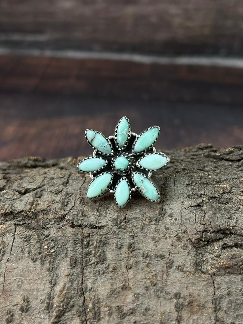 Handmade Sterling Silver Paloma Adjustable Ring "Signed Nizhoni"