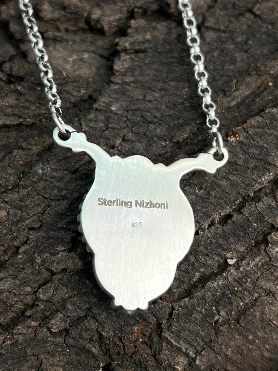 Handmade Sterling Silver Cotton Candy Necklace "Signed Nizhoni"