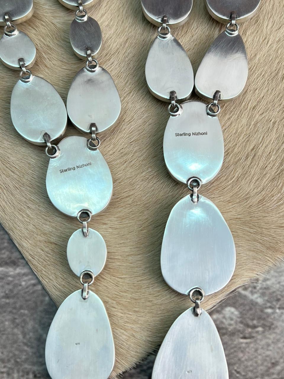 Handmade Sterling Silver Royston Turquoise Necklace "Signed Nizhoni" Leslie’s fav