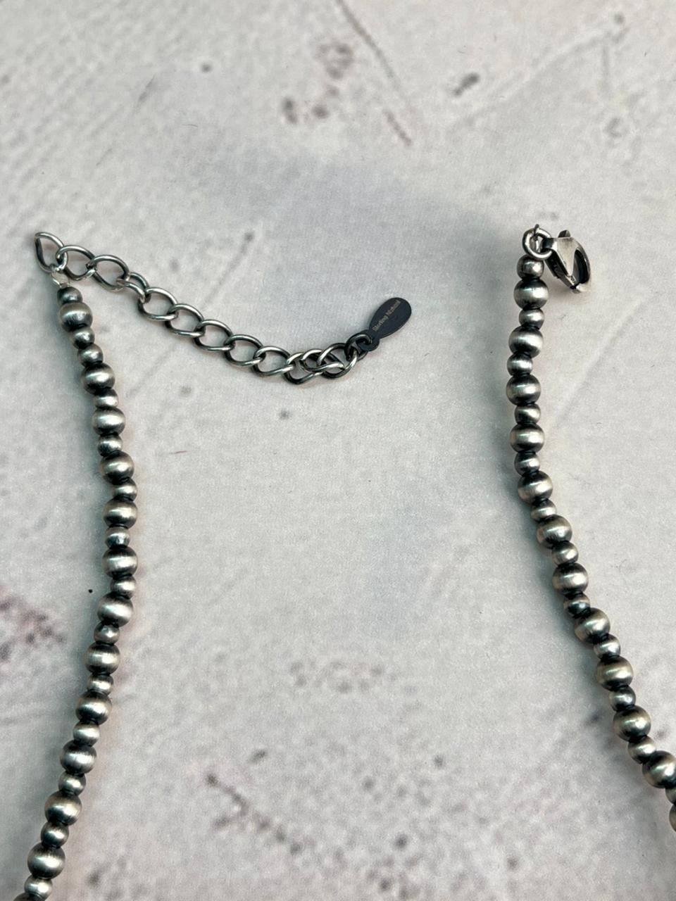 Handmade Sterling Silver Beaded Cherry Blossom Necklace