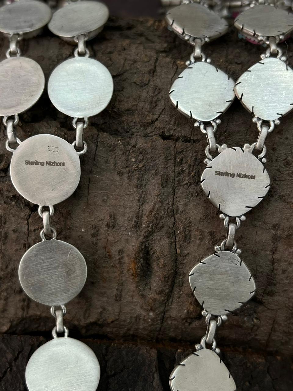 Handmade Sterling Silver Cotton Candy Necklace "Signed Nizhoni"