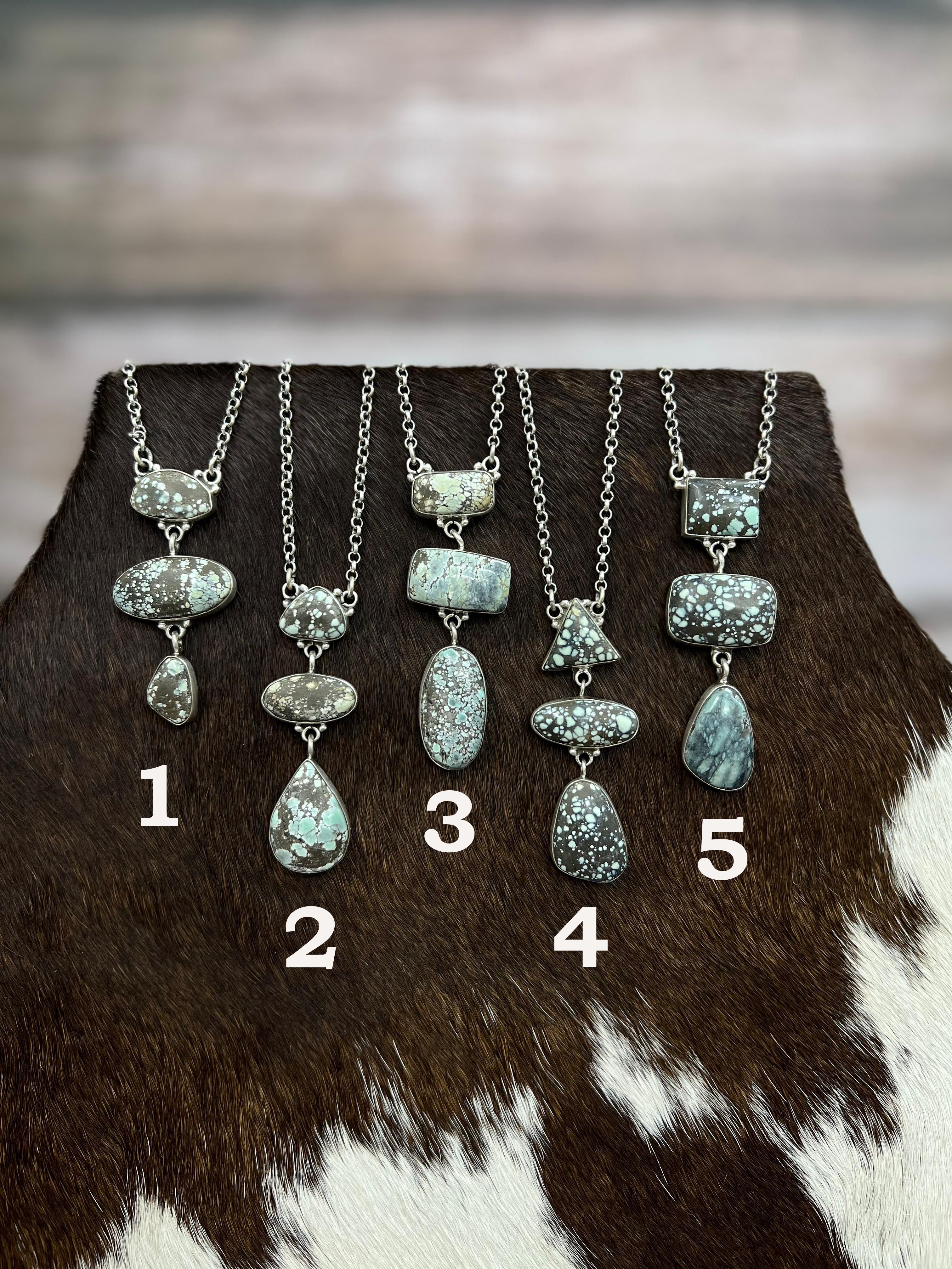 Handmade Sterling Silver Starfox Variscite Necklace Signed Nizhoni