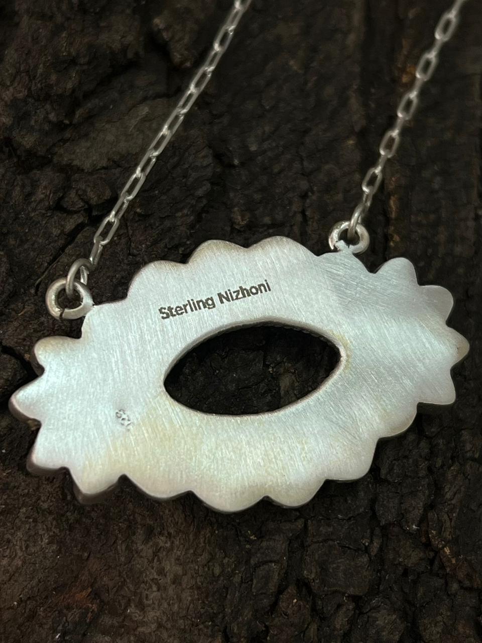 Handmade Sterling Silver Cotton Candy Necklace "Signed Nizhoni"