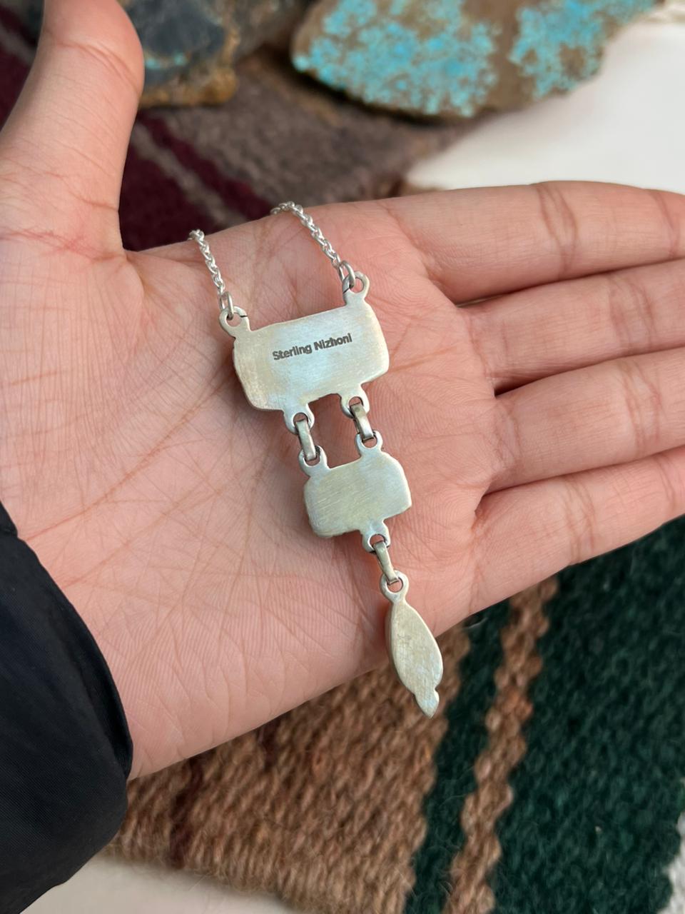 Handmade Sterling Silver Cotton Candy Necklace "Signed Nizhoni"