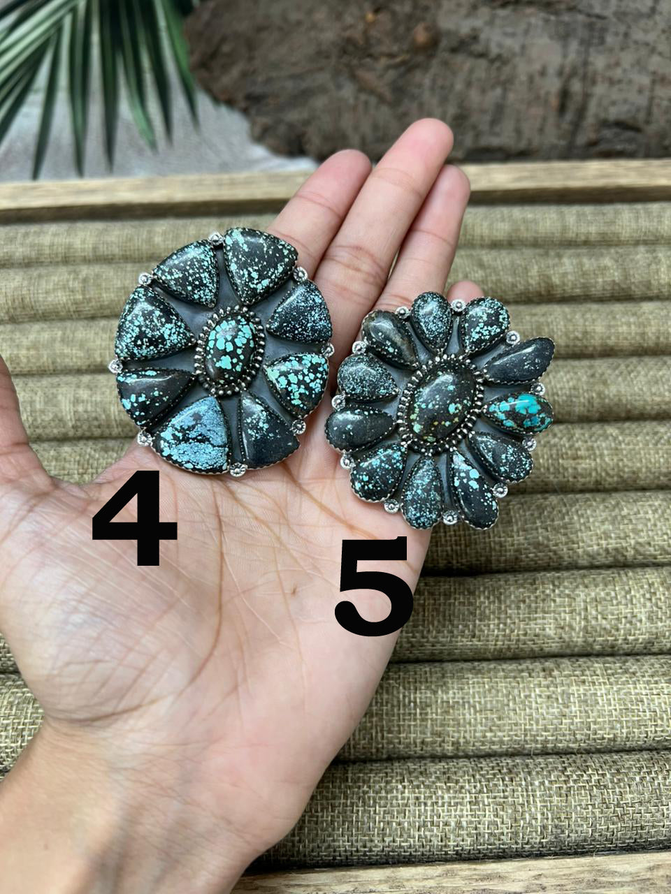 Handmade Sterling Silver Lander Turquoise Adjustable Ring With Signed Nizhoni