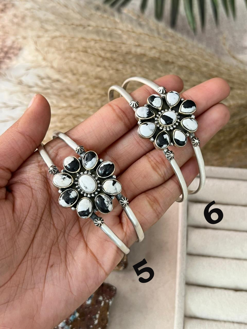 Handmade Sterling Silver White Buffalo Bracelet "Signed Nizhoni"