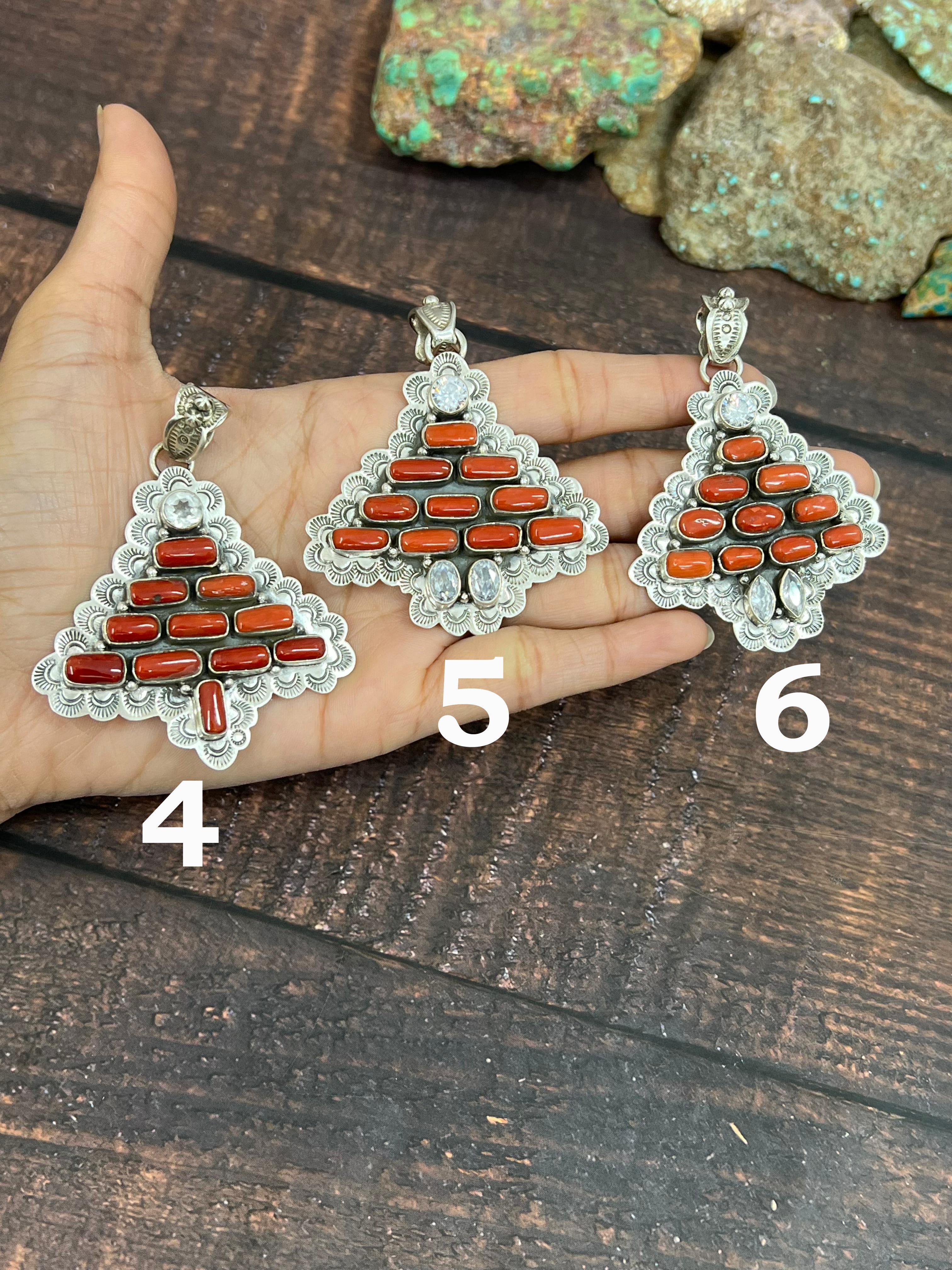 Handmade Sterling Silver Multi Stones Pendant, Signed Nizhoni