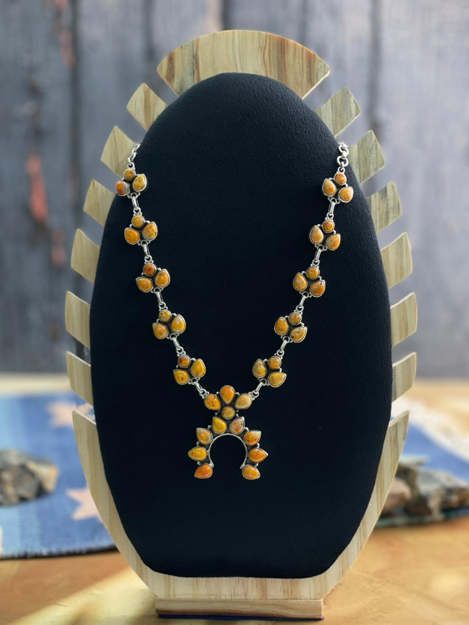 Handmade Sterling Silver Bumblebee Necklace "Signed Nizhoni"