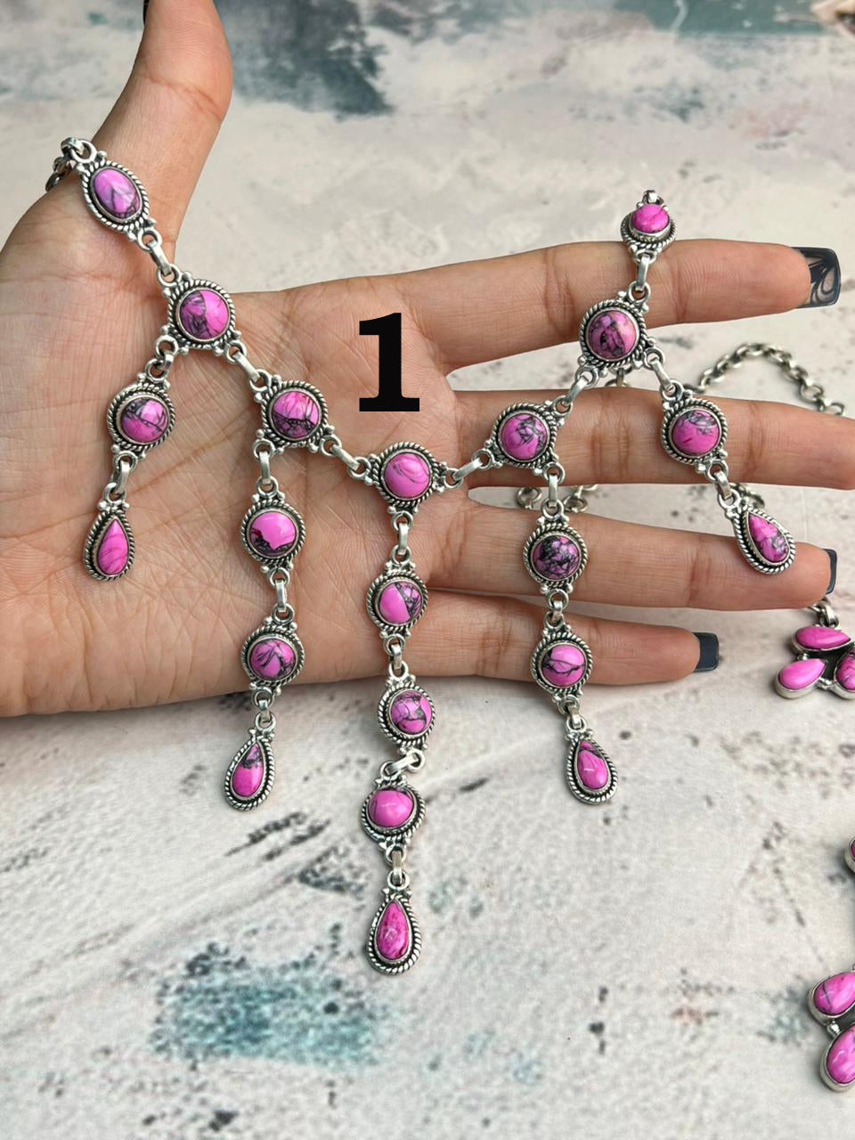 Handmade Sterling Silver Cherry Blossom Choker Necklace "Signed Nizhoni"