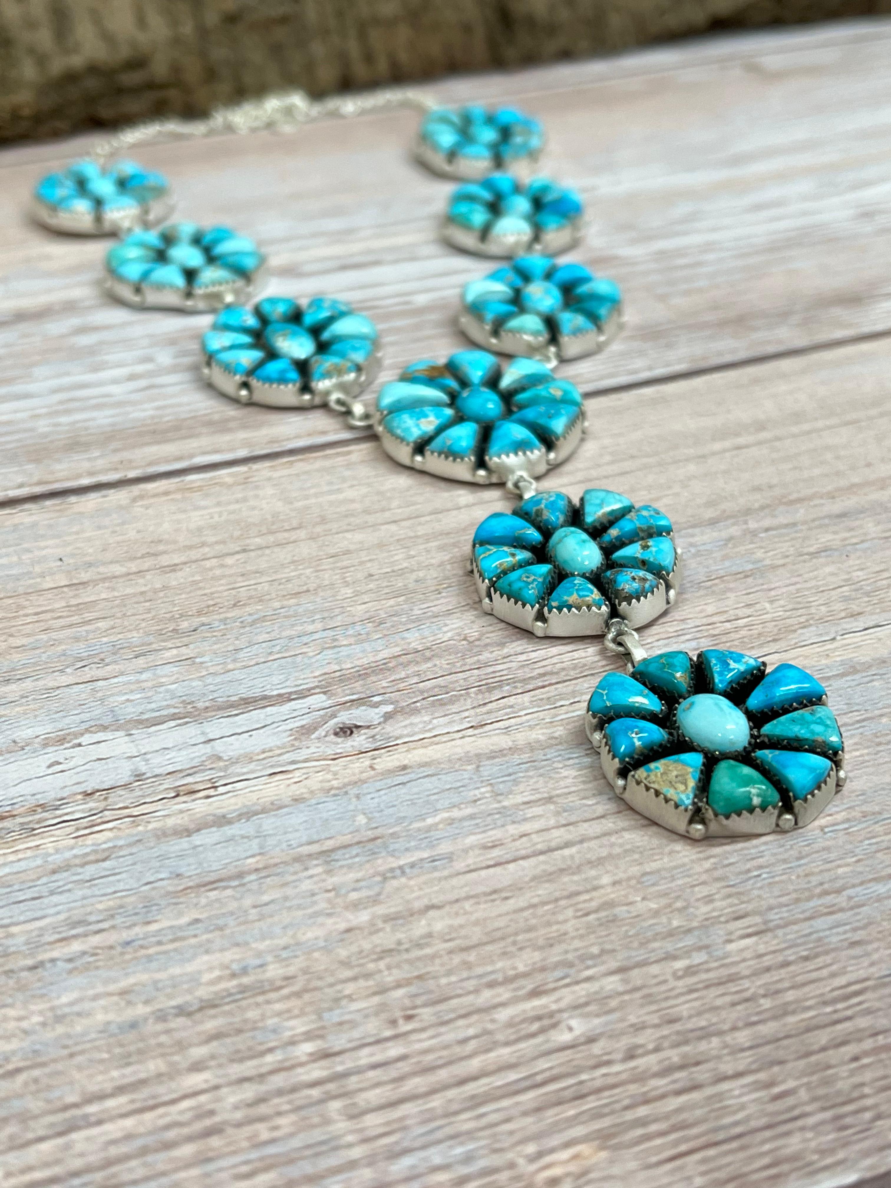 Handmade Sterling Silver Blue Bird Necklace with Signed Nizhoni