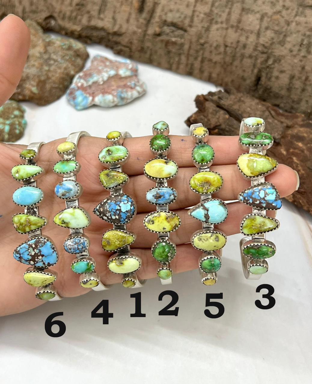 Handmade Sterling Silver Palomino with Golden Hills and Sonoran Turquoise Bracelet "Signed Nizhoni"