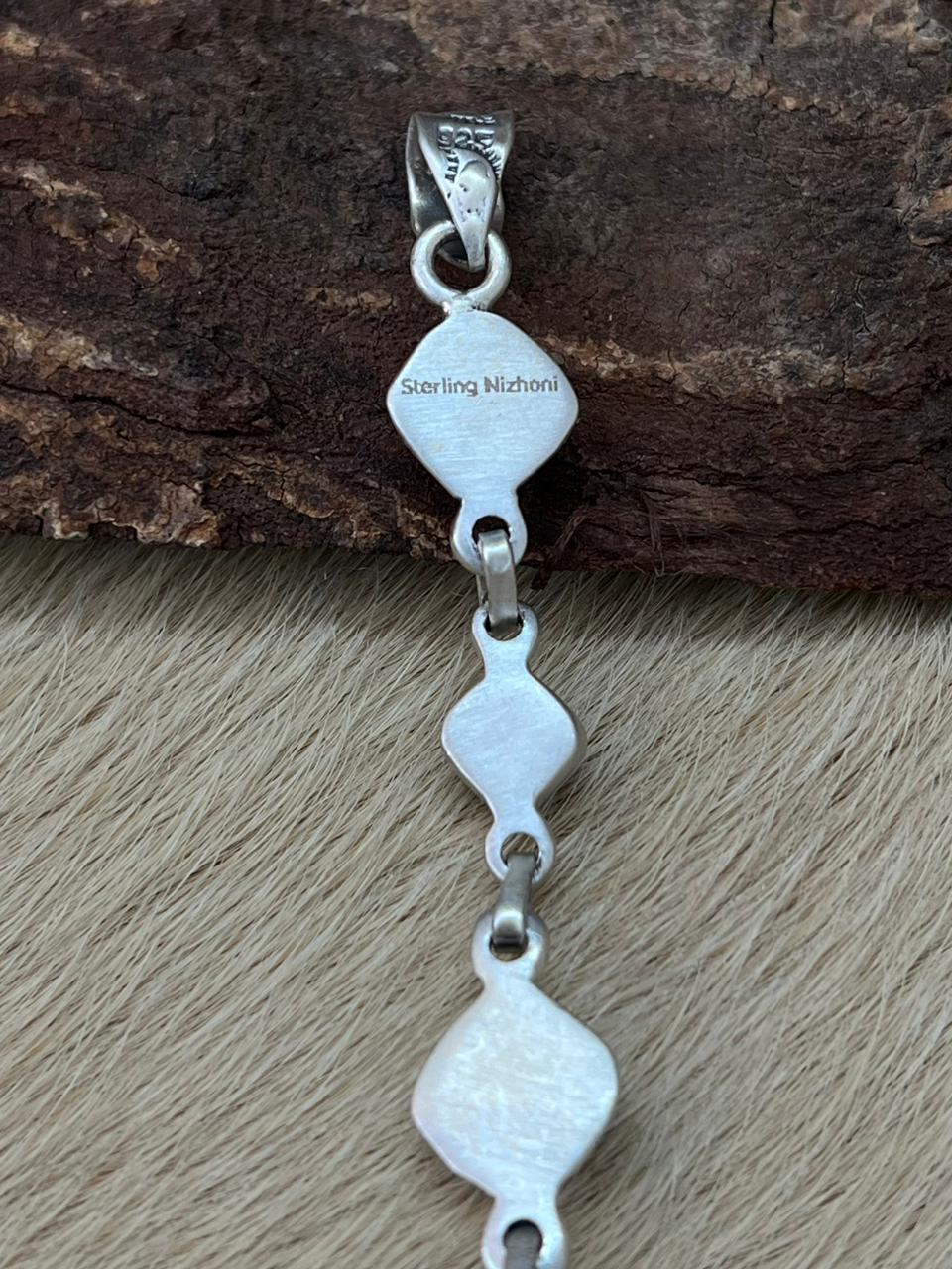 Handmade Sterling Silver Black Onyx Pendant "Signed Nizhoni"