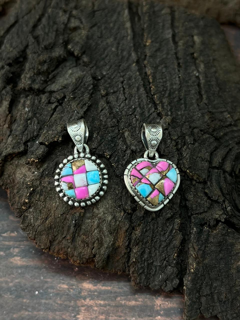 Handmade Sterling Silver Cotton Candy Pendant "Signed Nizhoni"