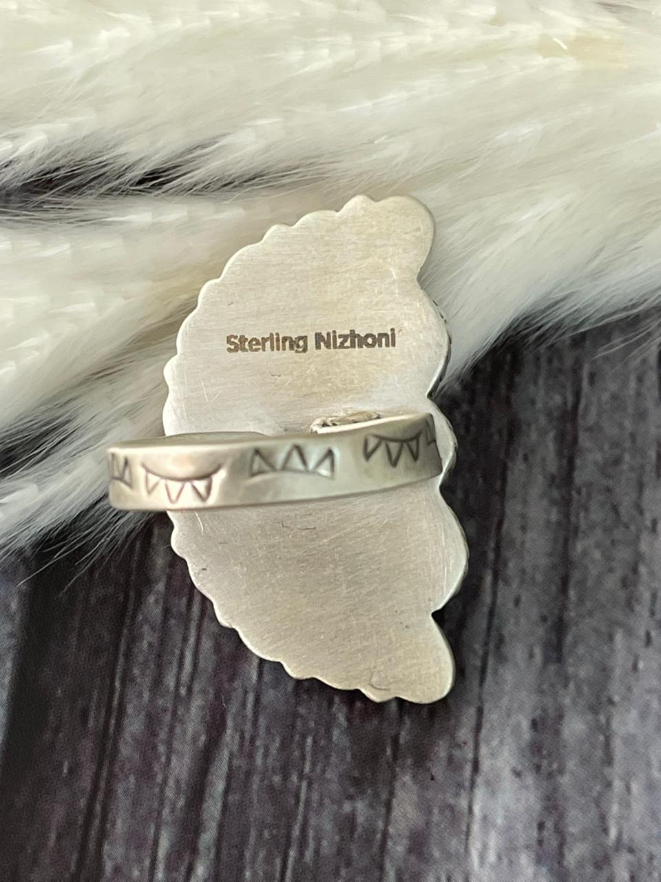 Handmade Sterling Silver Cotton Candy Adjustable Ring "Signed Nizhoni"