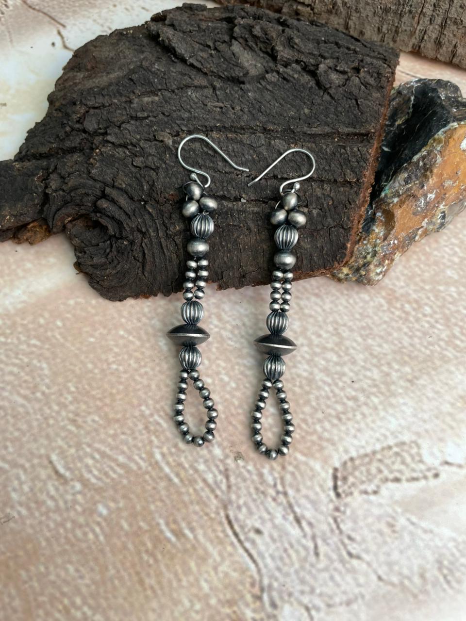 Handmade Sterling Silver Hook Dangle Earrings (9)