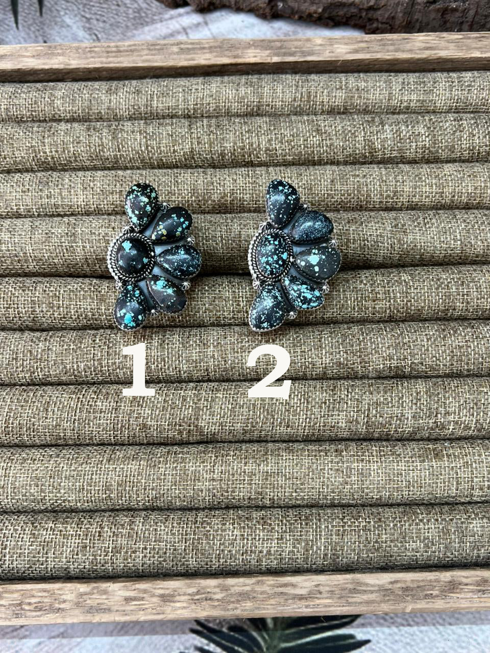 Handmade Sterling Silver Lander Turquoise Adjustable Ring With Signed Nizhoni