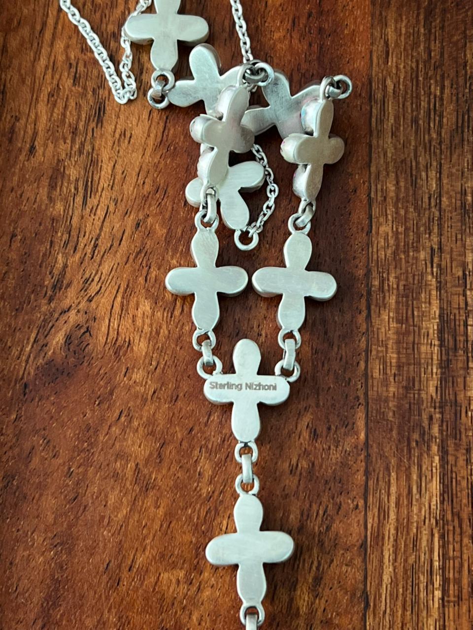 Handmade Sterling Silver Cotton Candy Necklace "Signed Nizhoni"