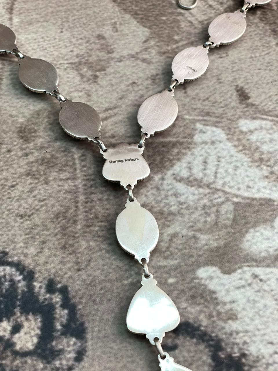 Handmade Sterling Silver Cherry Blossom Necklace "Signed Nizhoni"