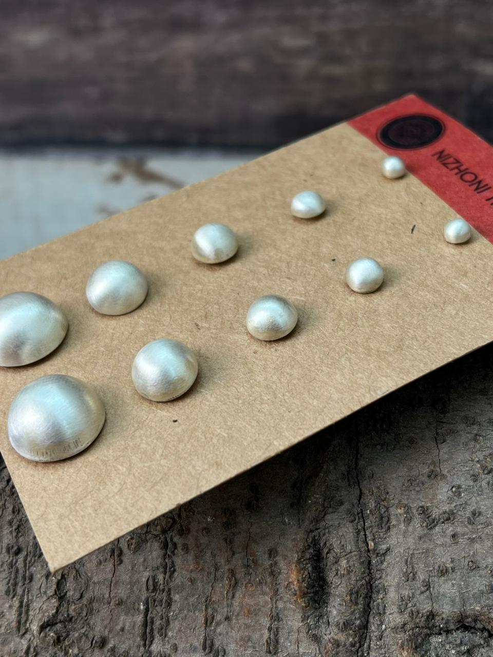 Handmade Sterling Silver Post Studs Earrings Set