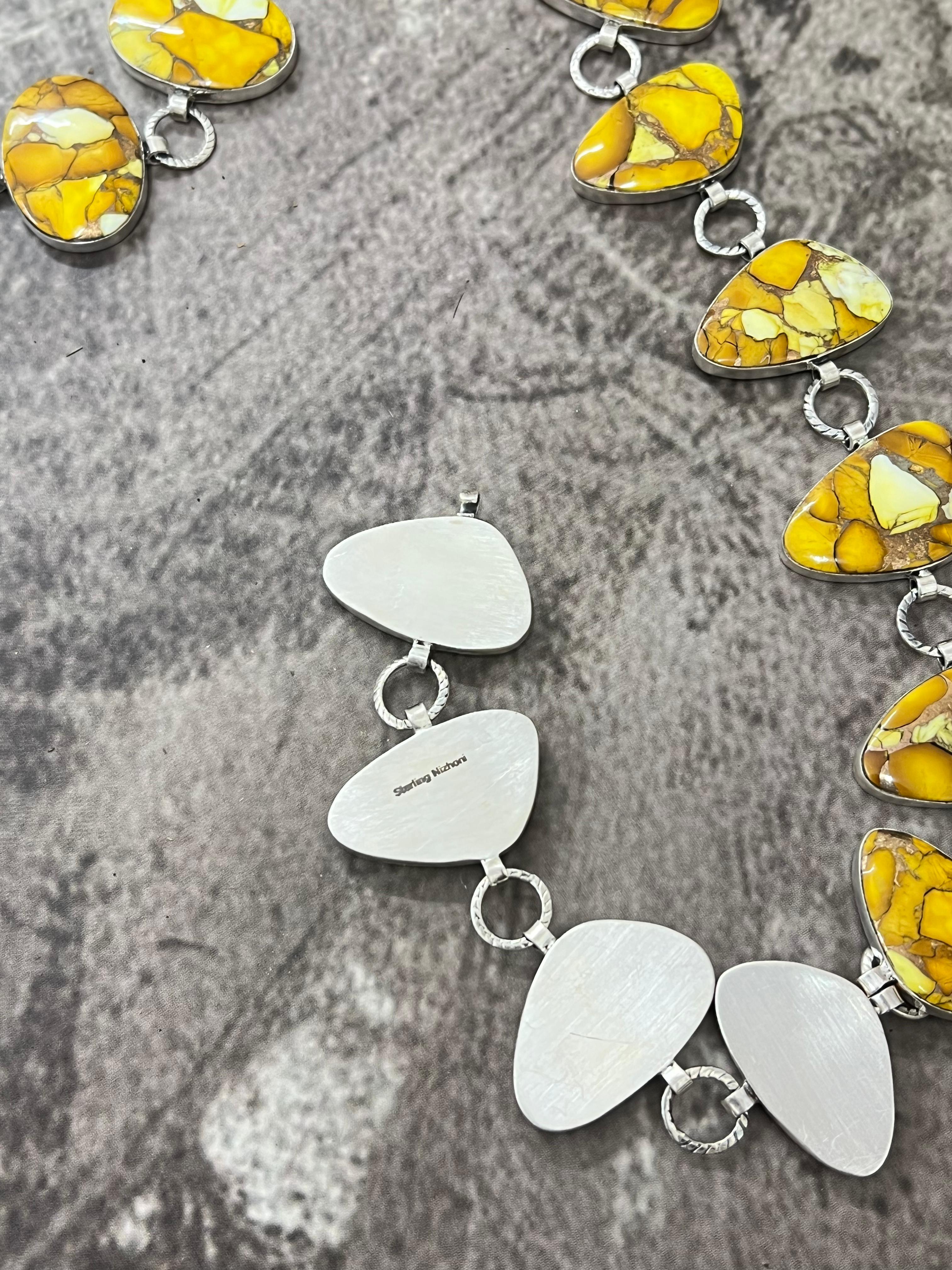 Handmade Sterling Silver Honey Dahlia Belt with Signed Nizhoni