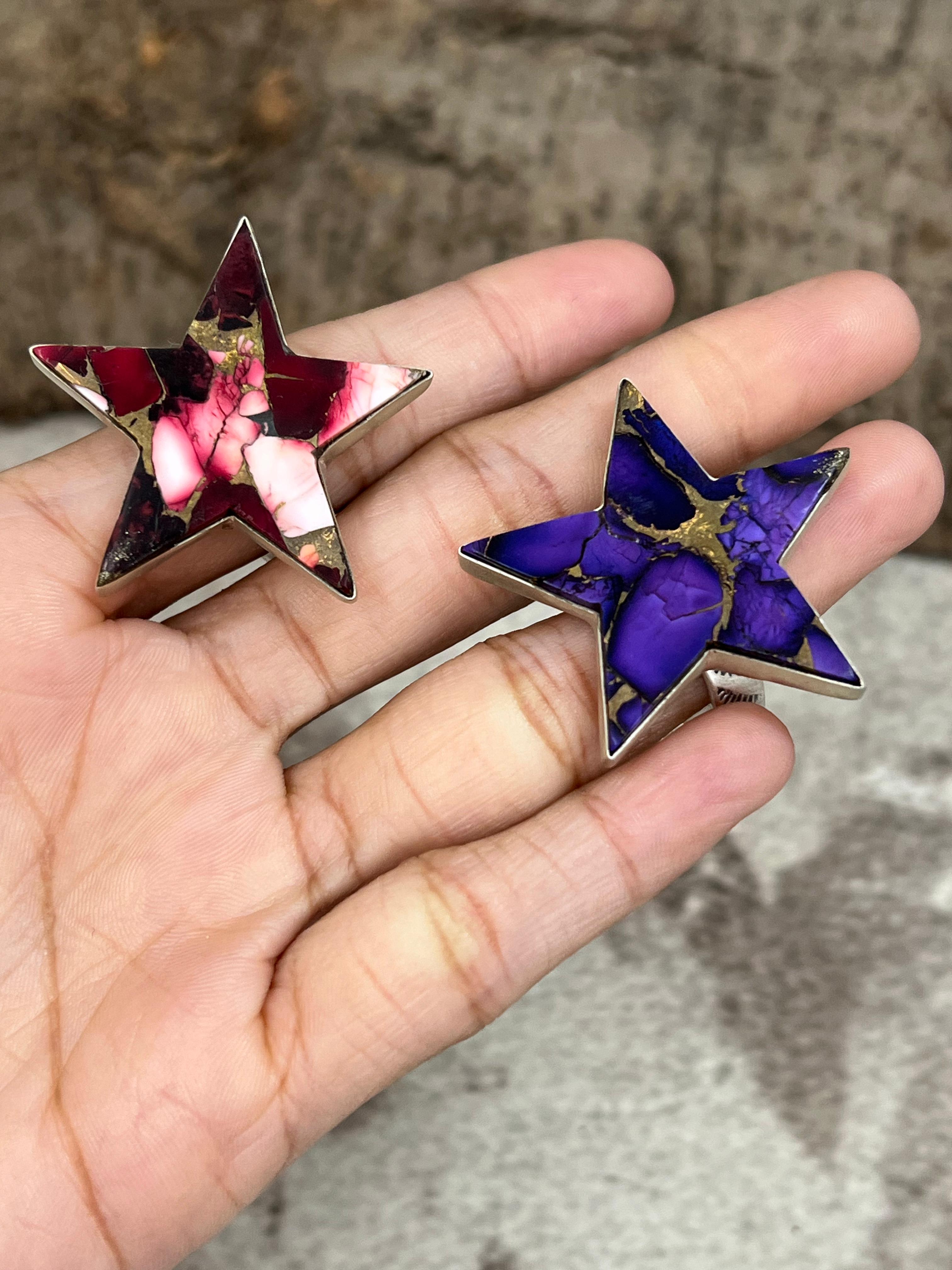 Handmade Sterling Silver Grape Dahlia, Dahlia Rose Adjustable Ring with Signed Nizhoni