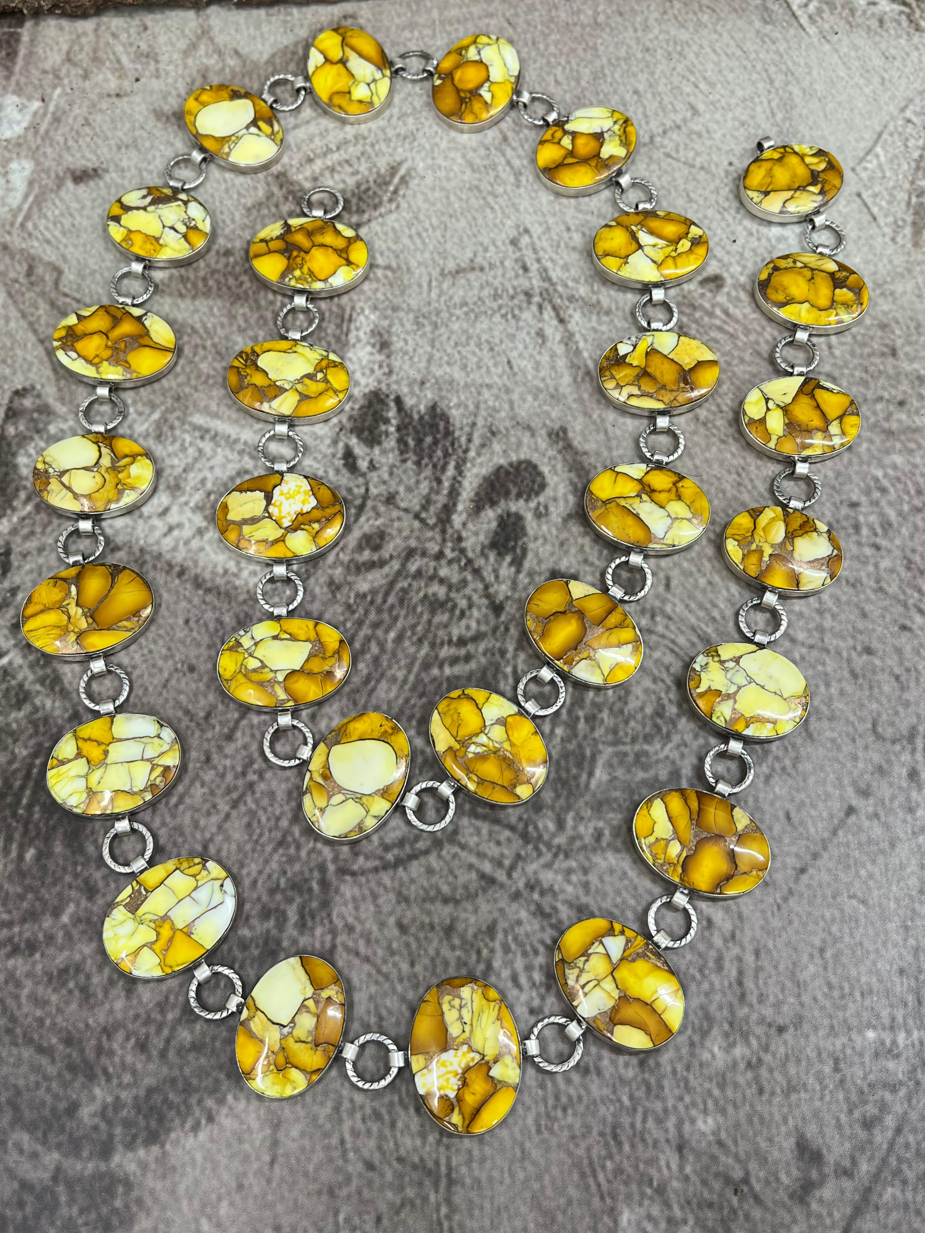 Handmade Sterling Silver Honey Dahlia Belt with Signed Nizhoni